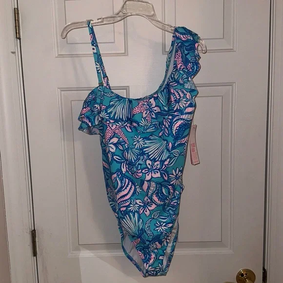 Lilly Pulitzer Caelum ruffle swimsuit - Picture 1 of 4